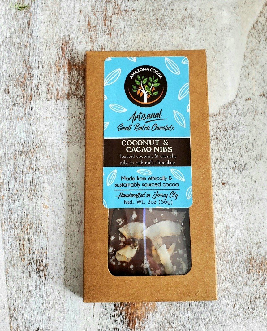 Coconut and Nibs Milk Chocolate Bar